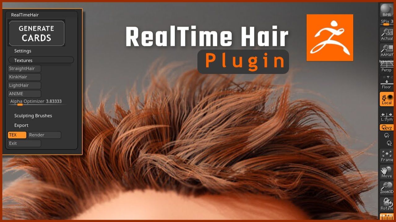 Революция в создании волос: Realtime Hair Cards Plugin для ZBrush! смотреть онлайн