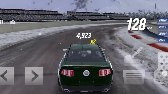 Ford Mustang на карте зима. drift max