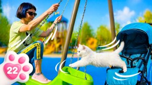 Котёнок Кефир на набережной: рыбки, калач и весёлая прогулка с Машей 🐱🌊 | Видео для детей