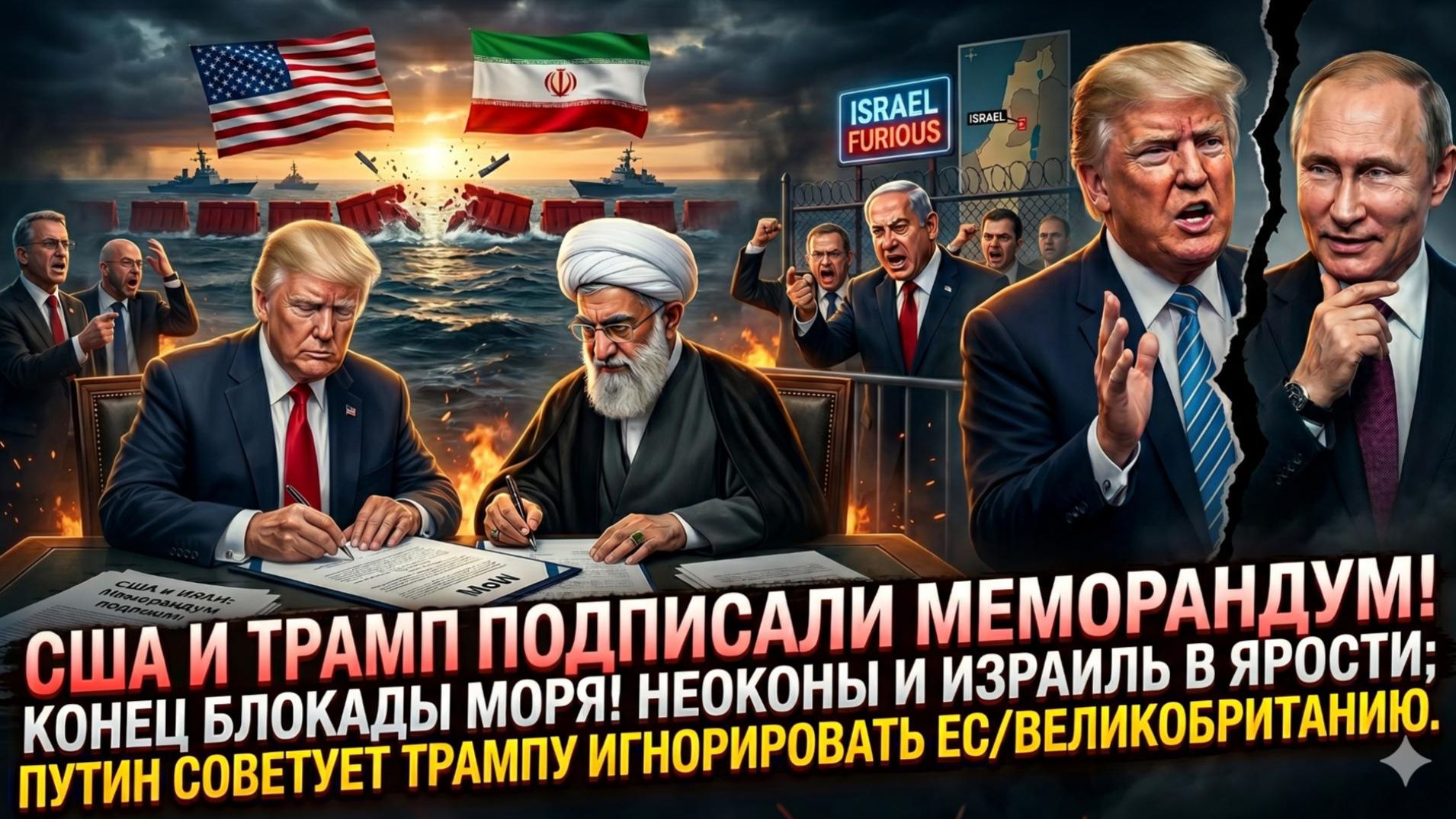 🚨Меркурис | США сняли блокаду Ирана - Израиль в бешенстве! Путин сказал Трампу: игнорируй UK и ЕС