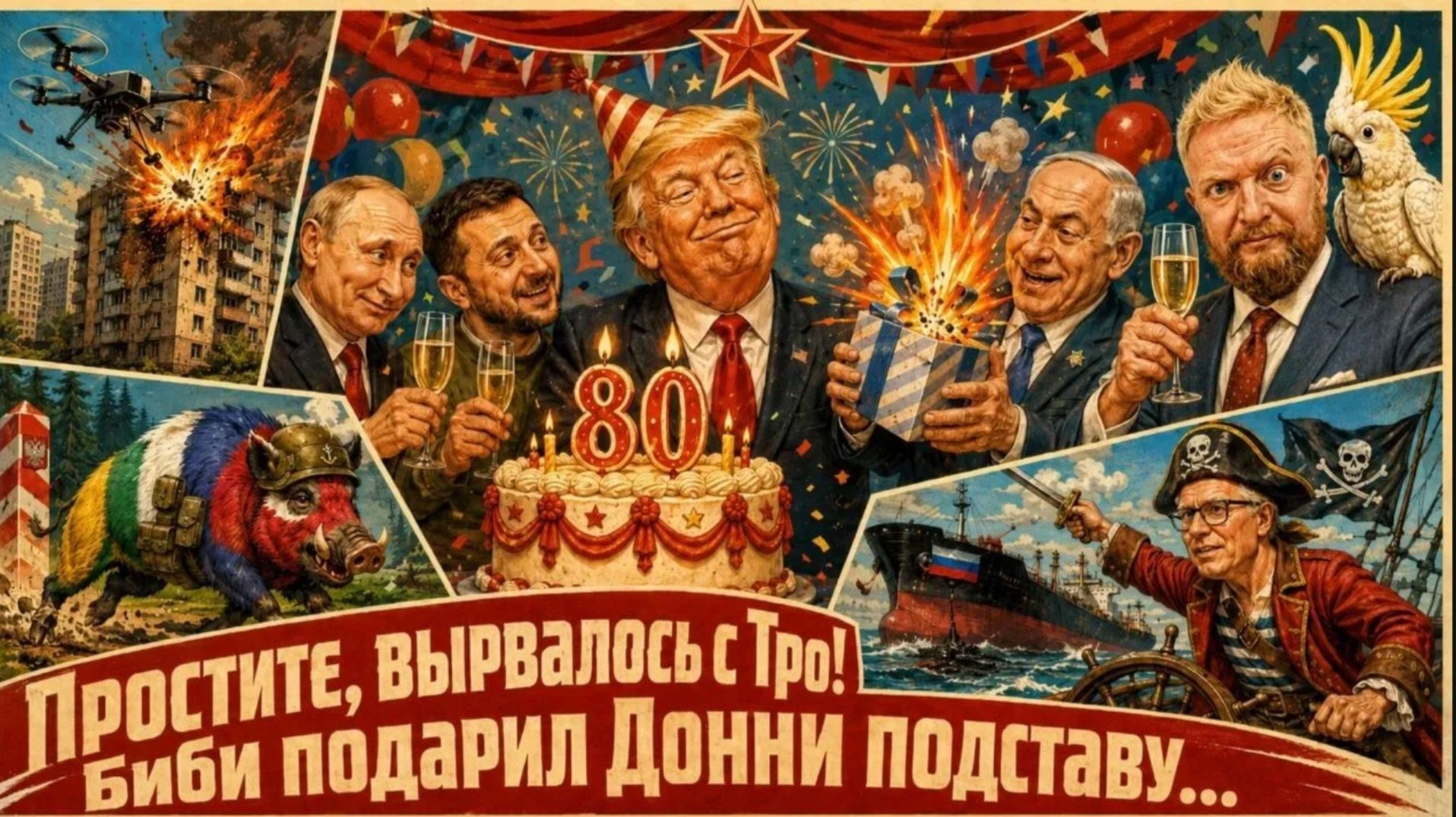 "Простите, вырвалось!" №440 | Про ДР Трампа и побоище у Белого Дома, пирата Макрона и удар по Орлу смотреть онлайн