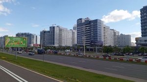 Минск, проспект Победителей с велодорожки