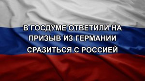 В Госдуме ответили на призыв из Германии сразиться с Россией