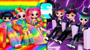 K-Pop Охотницы на Демонов в Радужном и Черном самолёте! 10 поделок для кукол L.O.L.