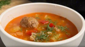 Суп «Фрикадельковый», готовлю и летом, и зимой! Никогда не надоедает! Вкусно, быстро и просто!