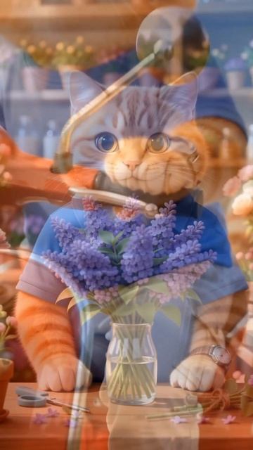 Котэ в Цветочном Магазине!!!К просмотру Всем!!!