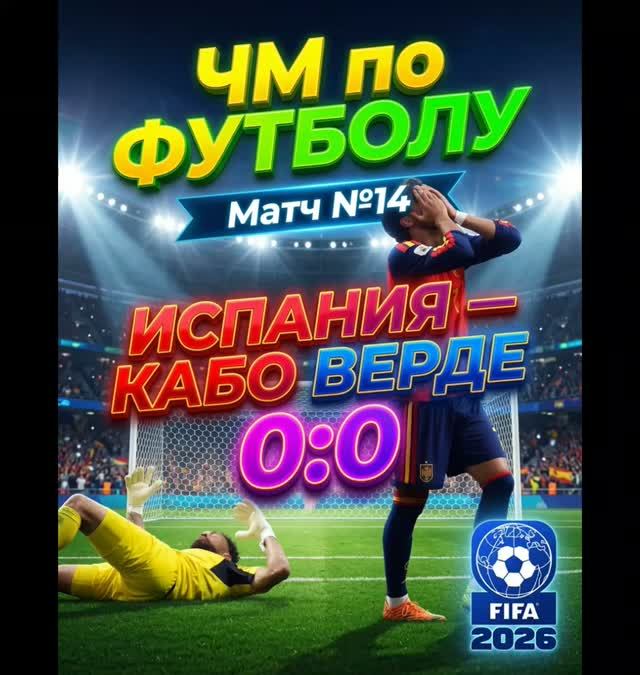 ИСПАНИЯ -- КАБО ВЕРДЕ 0:0 | #футбол, #sport, #спорт