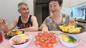 Мукбанг пойдём ПОЖРЁМ) Вкусный НАЖОРИСТЫЙ ужин как на Новый Год за копейки! Дома ВКУСНЕЕ всё