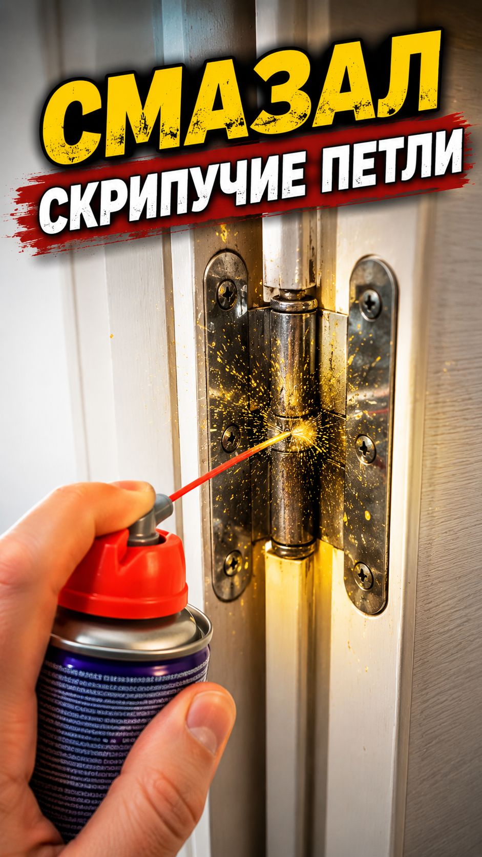 Смазал скрипучие петли — теперь как новые! 🔧😲