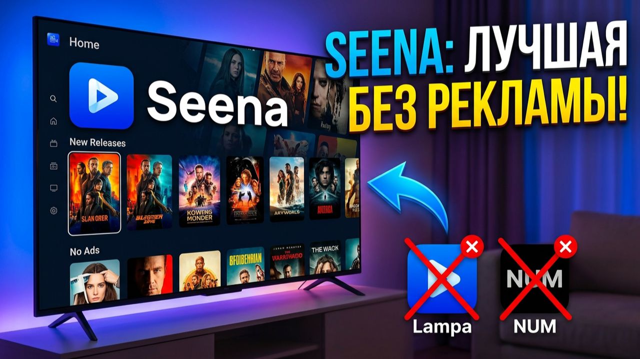 Seena для Smart TV лучшая альтернатива Lampa, NUM и Zona без рекламы 2026 смотреть онлайн