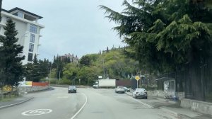 Кореиз пгт. По Алупкинскому шоссе. Мимо дома отдыха Актер до въезда в г.Алупку. 01.05.26.Крым.Crimea