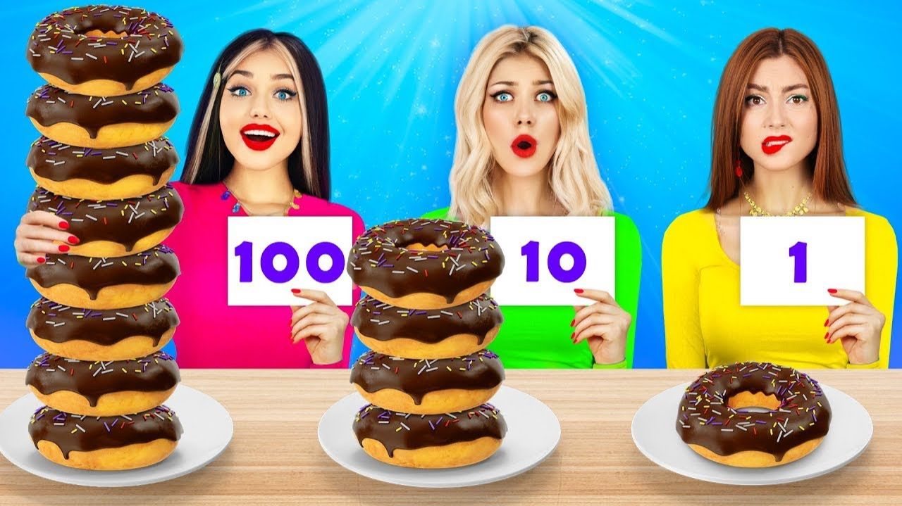 100 СЛОЕВ ШОКОЛАДА ЧЕЛЛЕНДЖ # Баттл Вкусного шоколада ПРОТИВ Реальной еды на 24 часа от RATATA