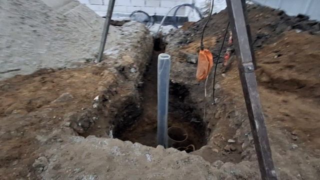 Обустройство скважины в промзоне. Земляные работы и ЖБ кольца (Этап 2)