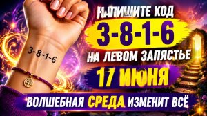 Напишите код 3816 на запястье 17 июня. Волшебная среда все изменит.