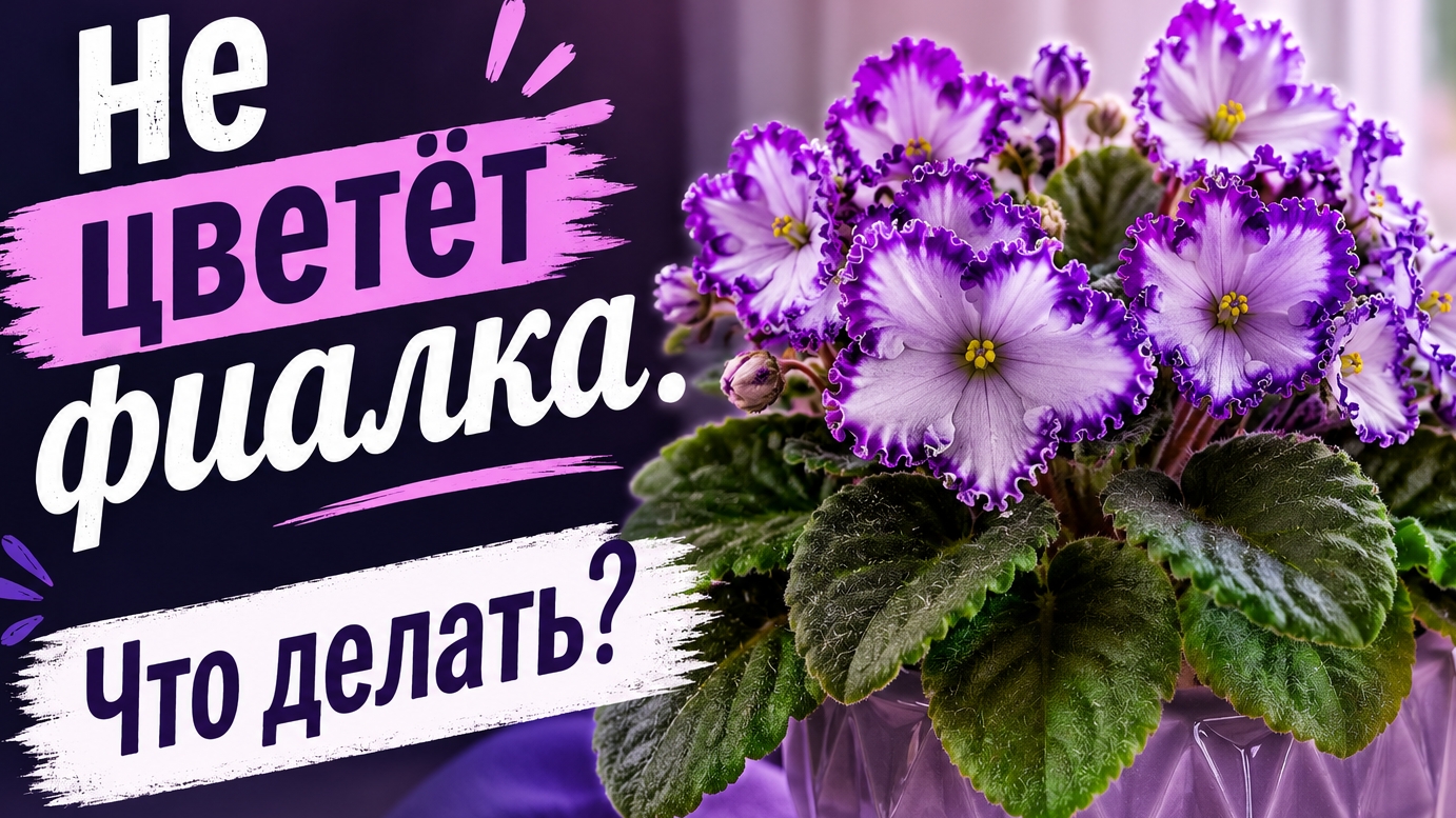 Не цветёт фиалка. Что делать?