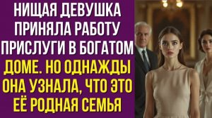 Нищая девушка приняла работу прислуги в богатом доме. Но однажды она узнала, что это её родная семья