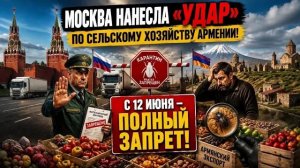 На дерзкие заявления Пашиняна Москва ответила «ударом» по всему сельскому хозяйству с 12 июня все