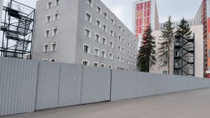 Эвакуационная маршевая  лестница 10,7 м, ширина 1200 мм