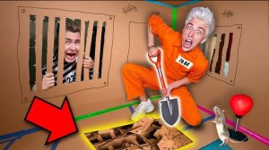 Побег Из КАРТОННОЙ ТЮРЬМЫ Челлендж ! Влад Бумага А4 Видео Влада Влад а4 Бумага а4 А 4