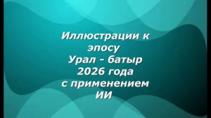 Иллюстрации к эпосу Урал - батыр, созданные с помощью искусственного интеллекта.
