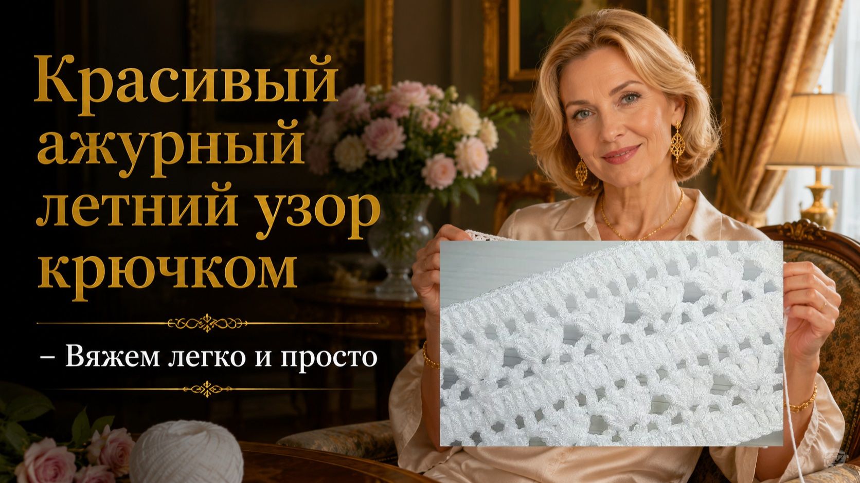 Красивый летний узор крючком для начинающих и не только смотреть онлайн