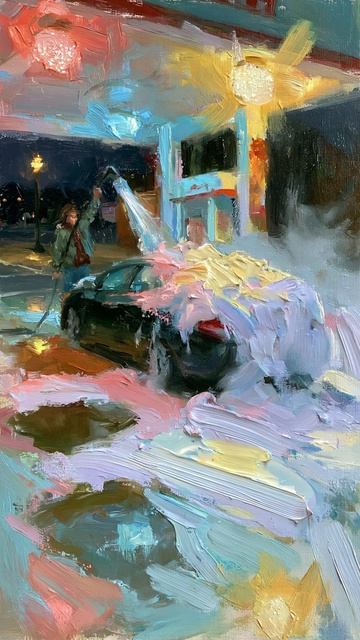 Автомойка самообслуживания (картина #1190) / Арт-студия Нормова