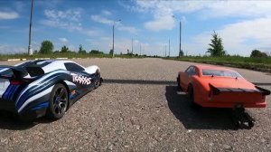 Драгстер, тюнинг  и заезд против traxxas XO1