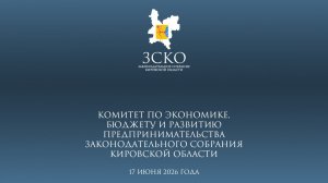 Заседание бюджетного комитета 17.06.2026