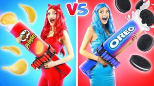 КРАСНАЯ VS СИНЯЯ ЕДА ЧЕЛЛЕНДЖ # Едим Только Синие vs Красные Сладости! Битва цветов от RATATA
