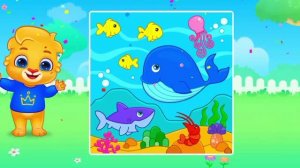 Весело, детский, развивающий мультфильм, пазлы, головоломка.