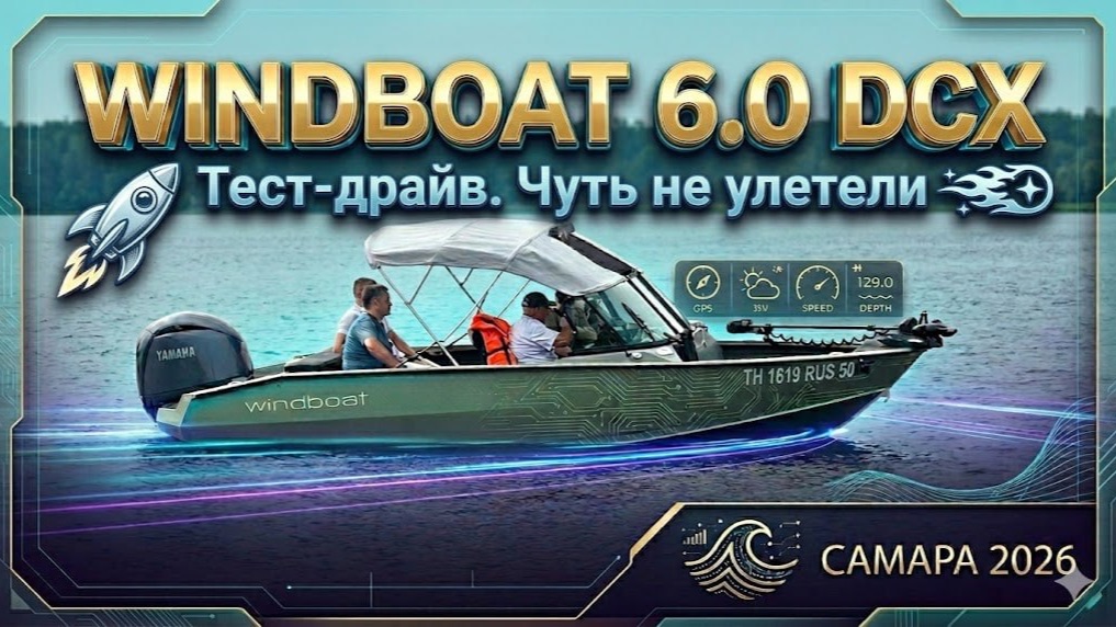 WINDBOAT 6.0 DCX. Мощный тестДрайв. Отличия от EVOFISH. Лодка для рыбалки и отдыха. Обзор катера