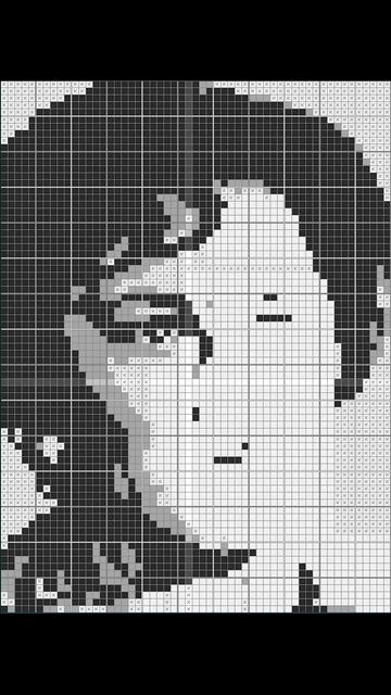 Нонна Мордюкова - Nonna Mordyukova  75х55 чёрно-серый японский кроссворд pixelart