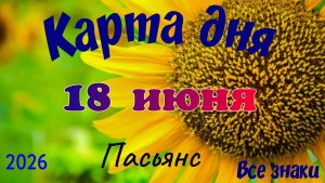 Карта дня🍓18  июня 💫🍀Пасьянс. Тайм-код в описании 🦢