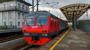 Короткая поездка на ЭД4М 0129. Скачки - Лигово