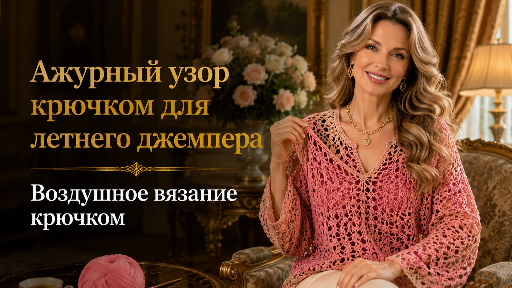 Ажурный узор крючком для летнего джемпера: воздушное вязание крючком смотреть онлайн