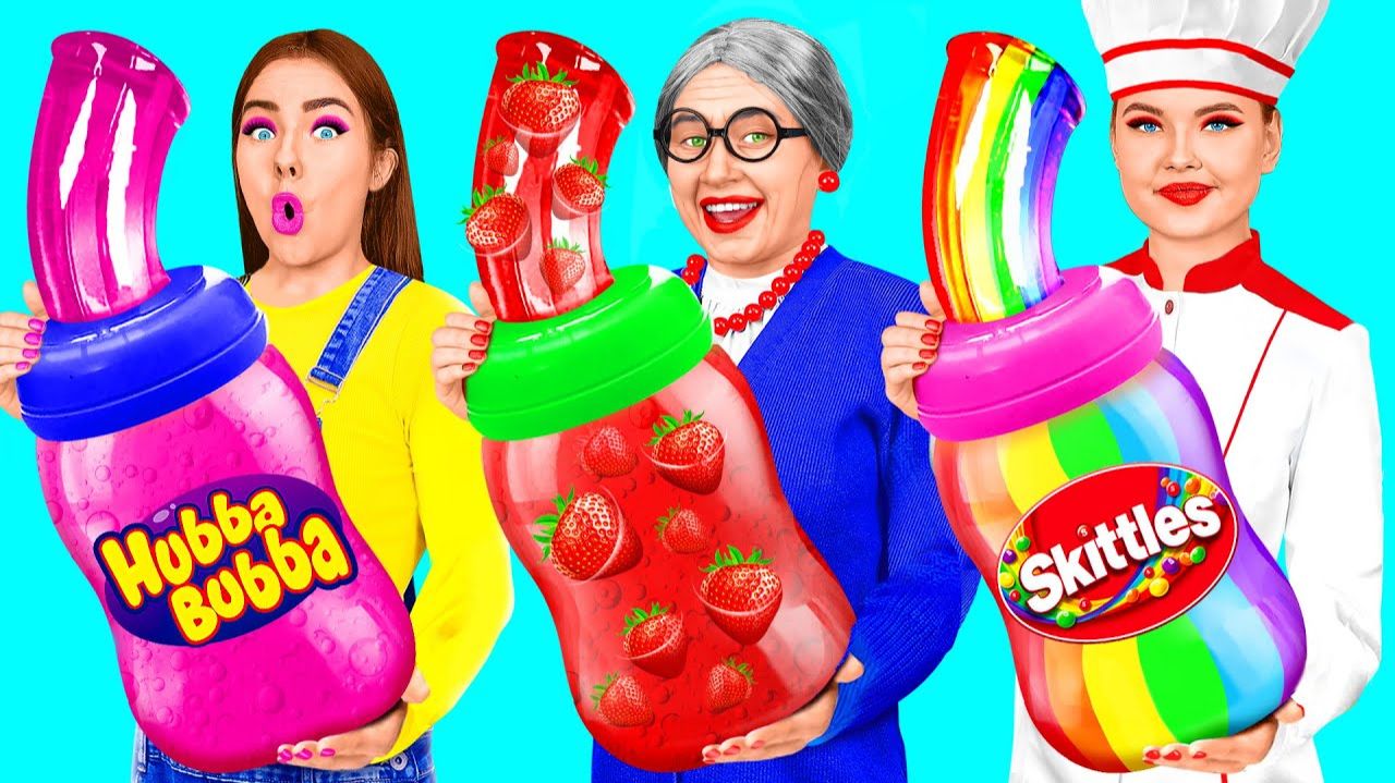 Кулинарный Челлендж# Я против Бабушки # Сумасшедшие Кулинарные Идеи от Fun Challenge смотреть онлайн