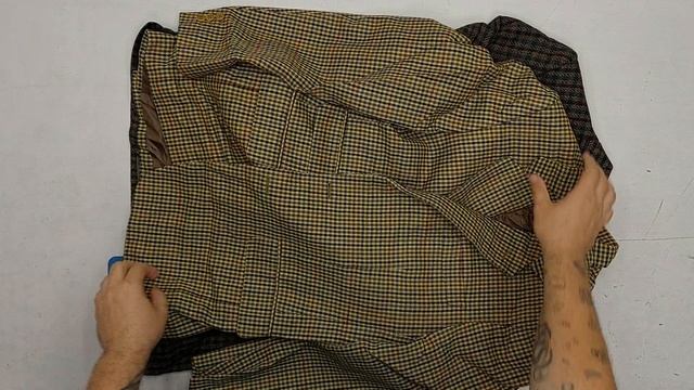 Пиджаки мужские в шотландскую клетку секонд оптом 3 пак
