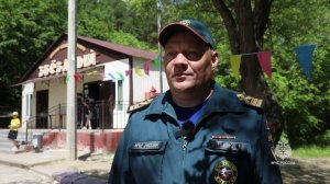 Павел Степанюк о занятии по безопасности на водных объектах в лагере «Колосок»