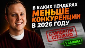 Ниши, в которых нет конкуренции в тендерах в 2026 году