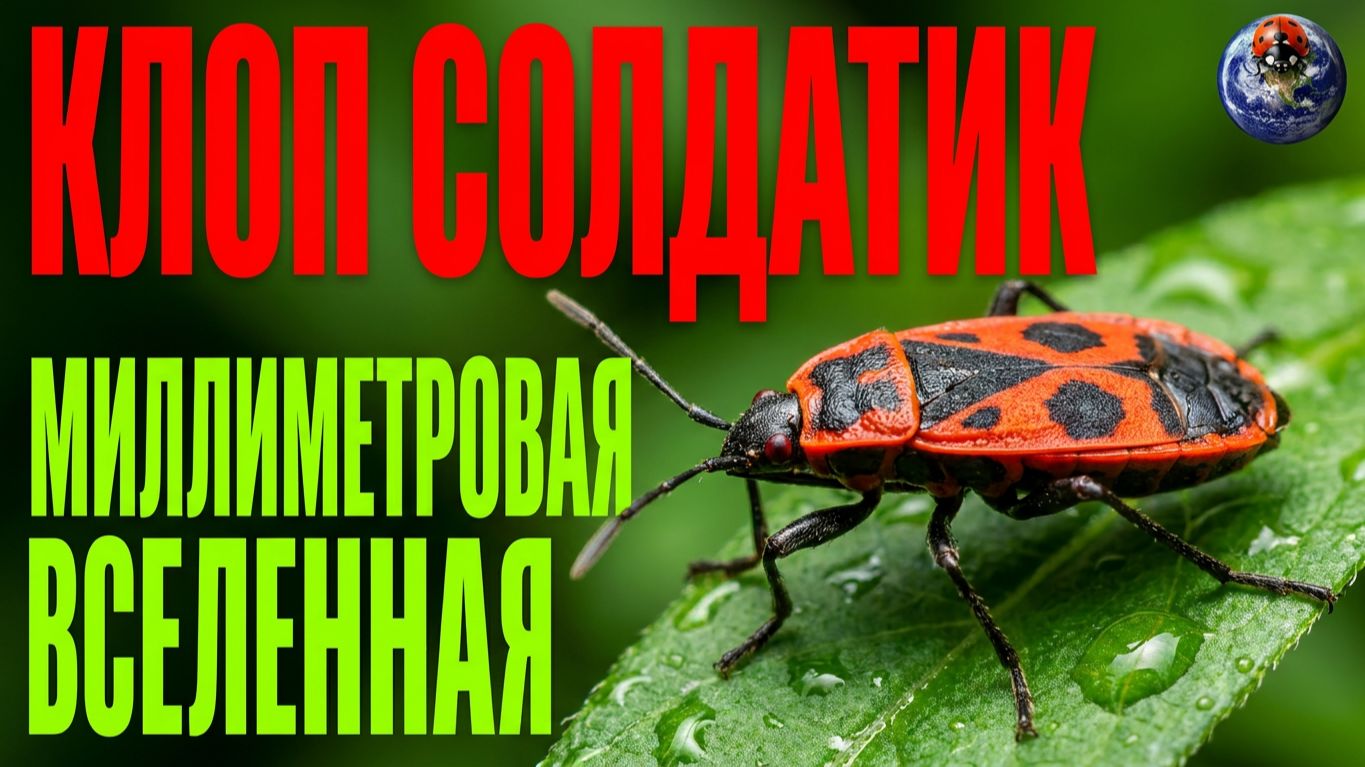 #КОРОТКО о Клоп - СОЛДАТИК (лат. Pyrrhocoris apterus) / Миллиметровая Вселенная