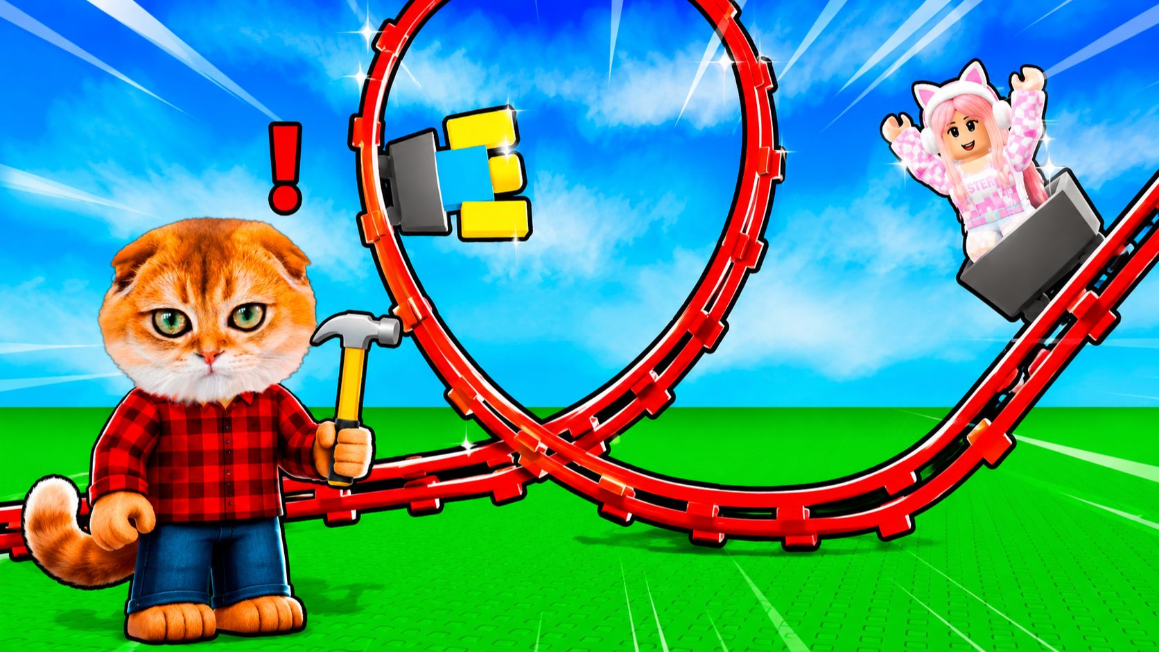 СТРОЮ СВОЮ ДОРОГУ ДЛЯ ВАГОНЕТКИ В РОБЛОКС! CART RIDE ROBLOX смотреть онлайн