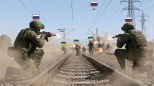 Украинский поезд оказался в сложной ситуации с участием российских войск
