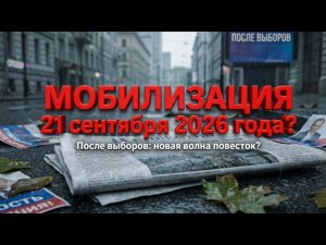 МОБИЛИЗАЦИЯ будет 21 сентября 2026г после выборов? #военкомат, #мобилизация