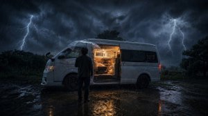 Гроза, готовка в автодоме и мистика в лесу 🌧️ Одиночная ночевка пошла не по плану!