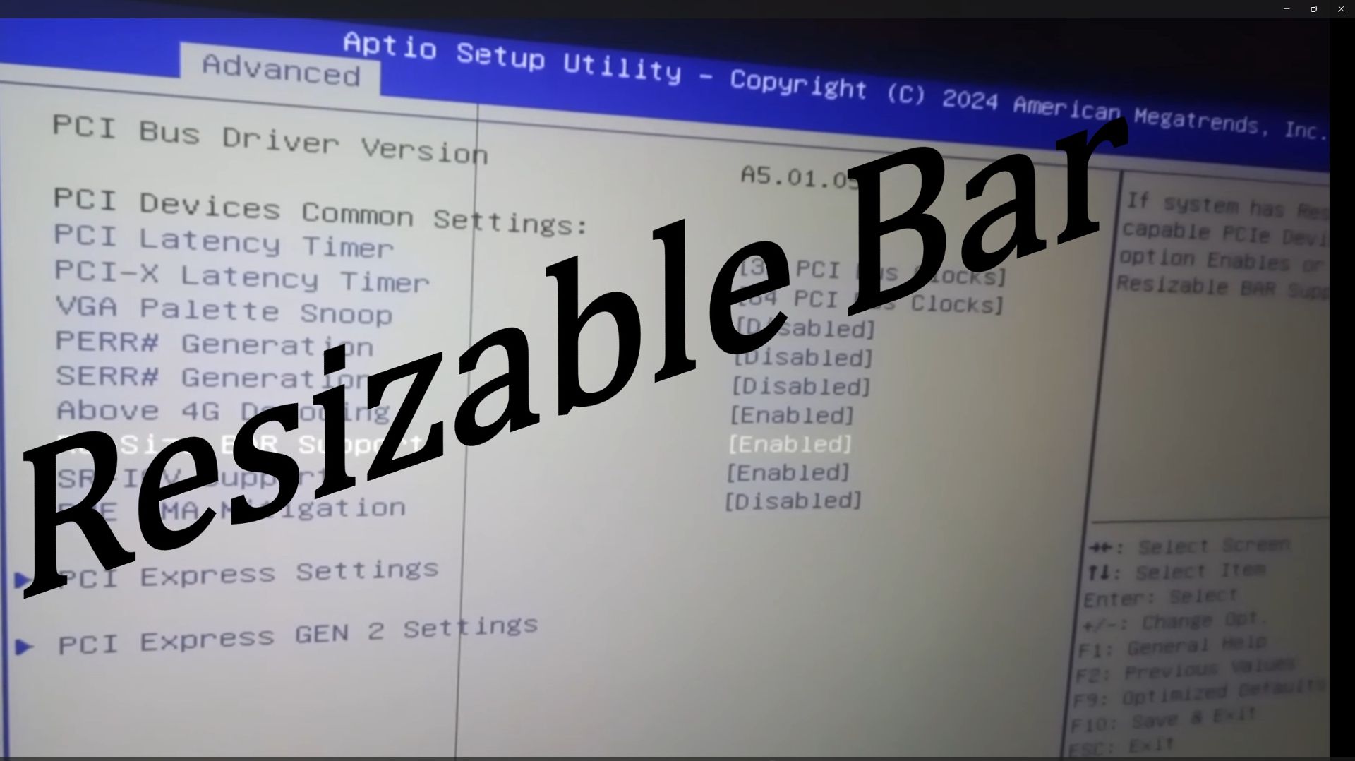 Активация функции ReSizableBar для видеокарты и её прошивка в биос/bios | ReBar смотреть онлайн