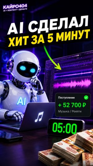 Заработок на ИИ музыке #1