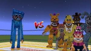 Мод Huggy Wuggy ПРОТИВ FNAF 4 в Minecraft PE ХАГГИ ВАГГИ СПРУНКИ