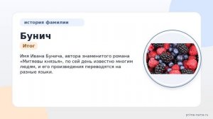 Фамилия Бунич: происхождение, значение и склонение