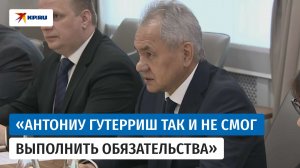 Шойгу обвинил генсека ООН в срыве Черноморской зерновой инициативы
