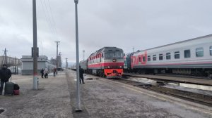 Тэп70-0460 с пассажирским поездом «Сыктывкар-Усинск» 24.04.2026
